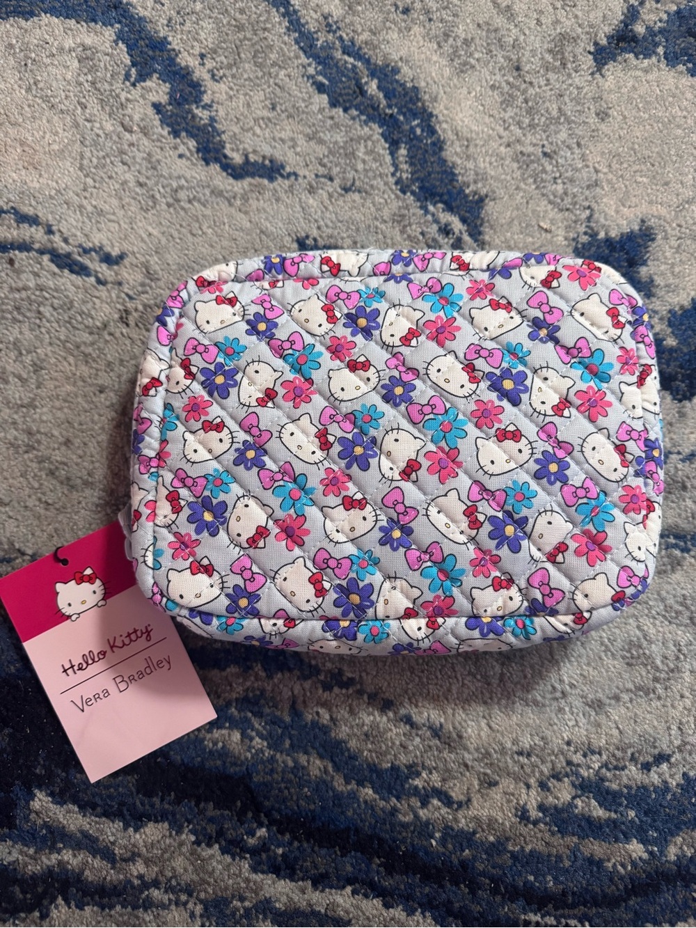 Vera Bradley Hello Kitty Quilted Floral cord Organizer Bag
